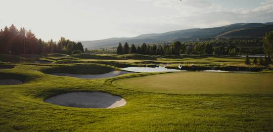 Golf course and scenic landscape